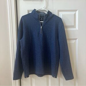 Johnnie-O men’s medium wool blend quarter zip sweater navy blue